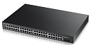 Коммутатор ZYXEL Smart PoE+ GS1900-48HP, 48xGE (24xPoE+), 2xSFP, бюджет PoE 170 Вт
