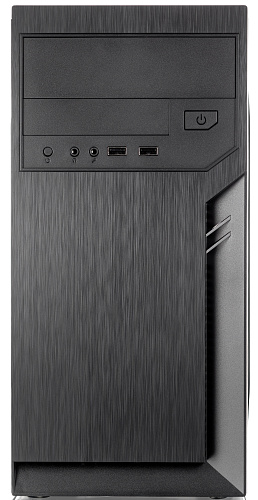 Корпус без блока питания/ Case Foxline FL-702, mATX, 1x5.25EXT, 1x3.5EXT, 2x3.5INT, 2xUSB2.0, HDA, w/o FAN, w/o PSU