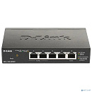 D-Link DGS-1100-05PDV2/A1A Настраиваемый L2 коммутатор с 5 портами 10/100/1000Base-T (2 порта PoE, 1 порт для питания коммутатора по PoE). (Питание ос