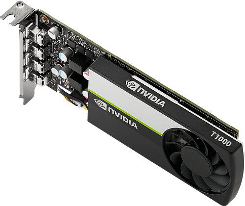 Видеокарта PNY PCI-E T1000 NVIDIA T1000 4Gb 128bit GDDR6 mDPx4 HDCP Bulk low profile