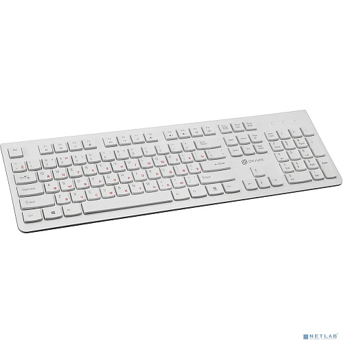 Клавиатура Oklick 505M белый USB slim {1196547}