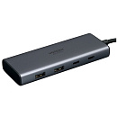 Конвертер UGREEN CM498 (45379) 4-in-1 4K@60Hz USB-C to 2*USB-A 3.2+2*USB-C 3.2+2*HDMI+PD Port Converter. Цвет:серый