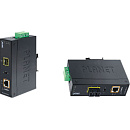 IGTP-802TS индустриальный медиа конвертер/ IP30 Industrial 10/100/1000BASE-T to 100/1000BASE-LX Converter with 802.3at PoE+ (Single mode, 10km, -40