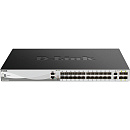 Коммутатор D-LINK Сетевой коммутатор/ L2+ Managed Switch with 24 100/1000Base-X SFP ports and 2 10GBase-T ports and 4 10GBase-X SFP+ ports