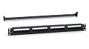 Cabeus PL-24-Cat.5e-Dual IDC Патч-панель 19" (1U), 24 порта RJ-45, категория 5e, Dual IDC, с задним кабельным организатором