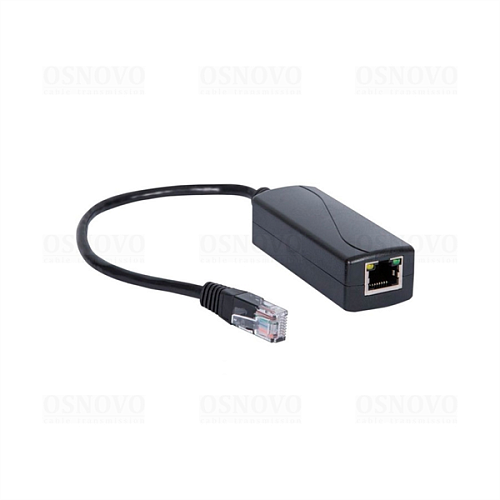 Преобразователь напряжения PoE OSNOVO CN-PoE24/G PoE-конвертер Gigabit Ethernet 48V в 24V. Порты: вх. - RJ45(10/100/1000 Base-T, IEEE 802.3af/at), вых