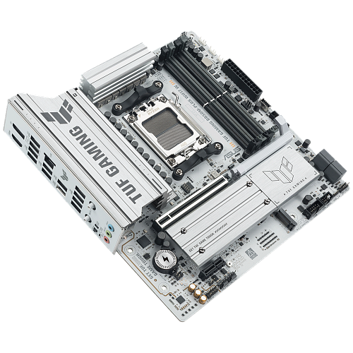 Материнская плата ASUS TUF GAMING B850M-PLUS WIFI7 W AM5 mATX 4xDDR5 PCIEx16 PCIEx1 3xM.2 USB-C DP HDMI 2.5GLAN WiFi 7
