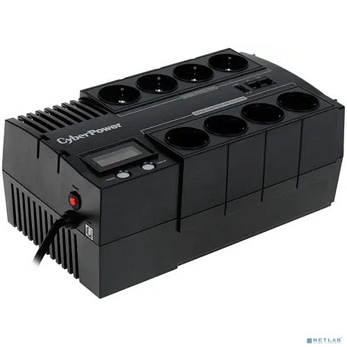 CyberPower BR1000ELCD ИБП {Line-Interactive, 1000VA/600W USB/RJ11/45/USB charger A (4+4 EURO), 12В/9 Ач х 1}