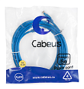 Патч-корд Cabeus PC-UTP-RJ45-Cat.5e-5m-BL Патч-корд U/UTP, категория 5е, 2xRJ45/8p8c, неэкранированный, синий, PVC, 5м