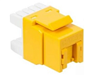 Модуль Keystone, RJ45, неэкранированный, кат.5E, со встроенной шторкой, 180 градусов, желтый