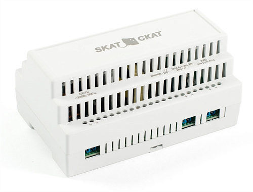 (585) Бастион SKAT-24-2.0 DIN (СКАТ ИБП-24/2-DIN) источник питания 24В 2А пластиковый корпус под DIN рейку 35 мм