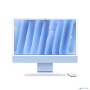 Apple iMac 24-inch 2024 [MD2T4X/A] (КЛАВ.РУС.ГРАВ.) Blue 24" Retina 4.5K {(4880x2520) M4 10C CPU 10C GPU/24GB/512GB SSD/Ethernet(RJ45)/рекоменд.перехо