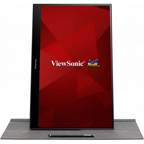 Viewsonic 15.6" TD1655 Touch IPS USB-Portable Monitor, 1920x1080, 6ms, 250cd/m2, 800:1, 178°/178°, Mini-HDMI, 2*USB-C, 60Hz, Speakers, Tilt, Touch-pen