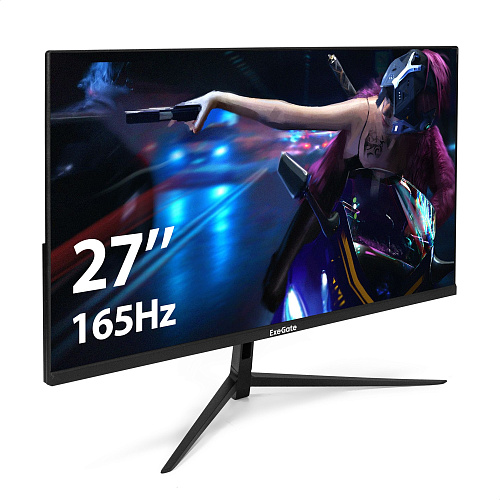 Монитор игровой 165 Гц 27" ExeGate Combat EF2707C (IPS LED Grade A+, FHD, 1920x1080@165Гц, 16:9, 300cd/m2, 1000:1, 178°/178°, 1ms, HDMI, DisplayPort,