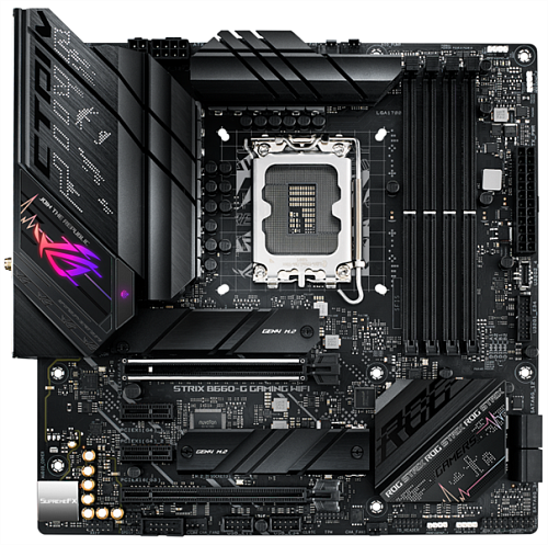 ASUS ROG STRIX B660-G GAMING WIFI, LGA1700, B660, 4*DDR5, HDMI+DP, CrossFireX, SATA3 + RAID, Audio, Gb LAN, USB 3.2*9, USB 2.0*5, COM*1 header (w/o ca