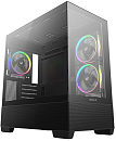 корпус Deepcool CG380 3F без БП, боковое окно (панорама), 3x120mm ARGB PWM вентилятора, черный, mATX