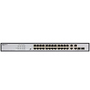Коммутатор ORIGO OS2228P/370W/B1A Неуправляемый PoE-коммутатор 24x1000Base-T PoE+, 2x1000Base-T, 2x1000Base-X SFP, PoE-бюджет 370 Вт, DIP-переключател