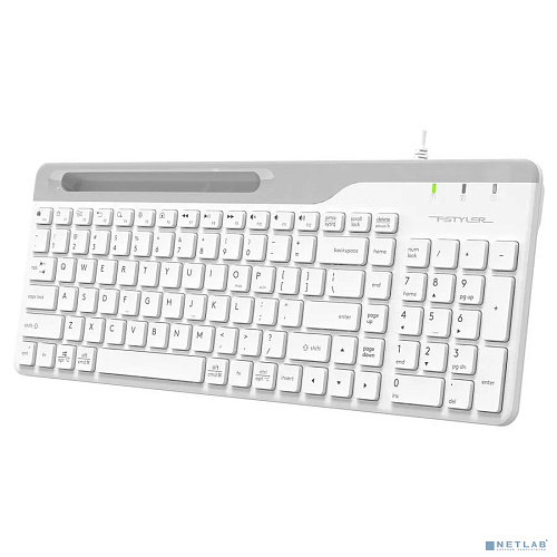 Клавиатура A4Tech Fstyler FK25 белый/серый USB slim [1530217]