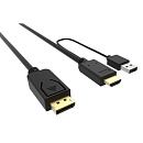 Кабель аудио-видео Buro HDMI (m)/DisplayPort (m) 3м. Позолоченные контакты черный (HDMI-DP-3M)