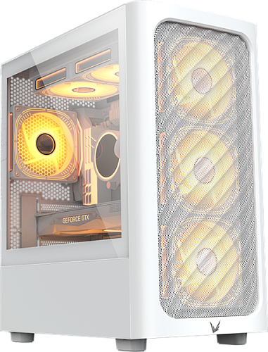 корпус Formula V Line Air Mesh G3 Plus White, MATX, Type-C*1, USB3.0*2, FRONT 3x120mm FRGB, REAR 1x120mm FRGB