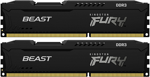 Память оперативная/ Kingston 8GB 1866MHz DDR3 CL10 DIMM(Kit of 2)FURYBeastBlack