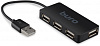 Разветвитель USB 2.0 Buro BU-HUB4-U2.0-Slim 4порт. черный