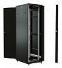 Шкаф серверный WRline (WR-TT-4261-AS-RAL9004) напольный 42U 600x1000мм пер.дв.стекл задн.дв.стал.лист 2 бок.пан. 800кг черный 910мм 2055мм IP20 сталь