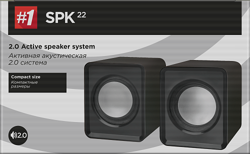 Defender#1 Акустическая 2.0 система SPK 22 черный, 4 Вт, питание от USB