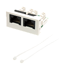 Вставка Mosaic 22.5x45 2xRJ45 Cat.5e, белая