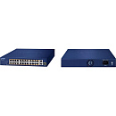 Коммутатор Planet коммутатор/ 24-Port 10/100TX 802.3at PoE + 2-Port 10/100/1000T + 1-Port shared 1000X SFP Unmanaged Gigabit Ethernet Switch (185W PoE Budget,