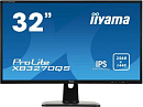 Монитор Iiyama 31.5" ProLite XB3270QS-B1 черный IPS 4ms 16:9 DVI HDMI M/M матовая HAS Pivot 1200:1 250cd 178гр/178гр 2560x1440 DisplayPort Ultra HD 2K
