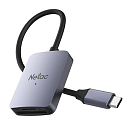 Кардридер  Netac Flash card reader WK12, USB3.0 Type-C to mSD/SD (repl. NT09WK12-30GR) (незначительное повреждение коробки)