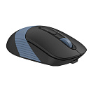 Мышь беспроводная A4Tech Fstyler FB10CS black/blue (оптическая, silent, BT/Radio, USB, 4but, 2000dpi)(FB10CS USB ASH BLUE)