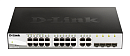 коммутатор D-Link Управляемый L2 коммутатор, 16х1000Base-T, 4хCombo 1000Base-T/SFP, упрощенный интерфейс CLI, Web-интерфейс, SNMP