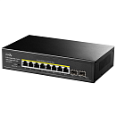 Коммутатор CUDY 8-Port Gigabit PoE+ Switch with 2 Gigabit SFP slot 120W 8-10/100/1000 BASE-T Gigabit ports, 2-1000 BASE-X SFP Slot, 8-port IEEE 802.3a