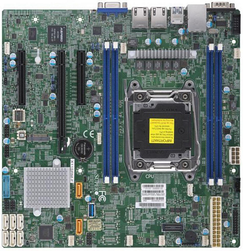 Системная плата MB Supermicro X11SRM-F-O, 1xLGA 2066, W-2100/2200, C422, 4xDDR4 Up to 256GB ECC RDIMM/3DS ECC LRDIMM, 1 PCI-E 3.0 x16,2 PCI-E 3.0