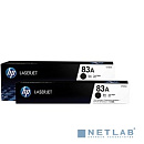 HP CF283AD/CF283AF Картридж ,Black{LaserJet Pro MFP M125nw, MFP M127fw, Black, Dual pack (2х1500стр.)}