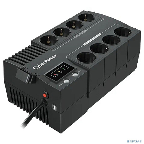 CyberPower BS850E NEW ИБП Line-Interactive, 850VA/480W USB, (4+4 EURO), 12В/5.5 Ач х 1