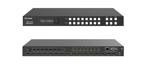 Коммутатор Infobit Матричный [iMatrix H88A] HDMI 4K60, 8х8, 3840x2160/60 Гц; 8 LR аудиовыходов, 8 коаксиальных аудиовыходов.