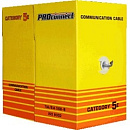 PROconnect (01-0146-3) Кабель витая пара омедненный, F/UTP, CCA, CAT 5e, PE, 4PR, 24AWG, OUTDOOR, SOLID, черный, 305м