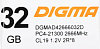 Память DDR4 32Gb 2666MHz Digma DGMAD42666032D RTL PC4-21300 CL19 DIMM 288-pin 1.2В dual rank Ret