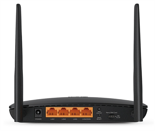 TP-Link Archer MR400, AC1200 Двухдиапазонный Wi-Fi роутер смодемом 4G LTE, до 300 Мбит/с на 2,4 ГГц + до 867 Мбит/с на 5 ГГц, 2 антенны, 3 порта LAN 1