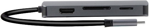 Кабель-адаптер/ Кабель-адаптер USB3.1 Type-CM-->HDMI 4K*60Hz +3USB3.1(10Гбс)+RJ45+TF+SD+PD VCOM <CU4641>