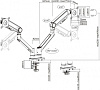 Кронштейн для мониторов Ultramounts UM733W белый 17"-32" макс.8кг настольный поворот и наклон