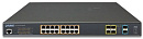 Коммутатор Planet коммутатор/ L2+/L4 16-Port 10/100/1000T 75W Ultra PoE + 4-Port 100/1000X SFP + 2-Port 10G SFP+ Managed Switch, with Hardware Layer3 IPv4/IPv6