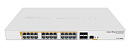 Коммутатор/ CRS328-24P-4S+RM Cloud Router Switch 24 port Gigabit Ethernet router/switch with four 10Gbps SFP+ ports in 1U rackmount case, Dual Boot