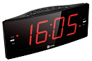 Радиобудильник Harper HCLK-2042 черный LED подсв:красная часы:цифровые AM/FM