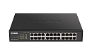 Коммутатор D-Link Настраиваемый L2 PoE-коммутатор, 24х1000Base-T (12х1000Base-T PoE), PoE-бюджет 100 Вт