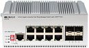 Коммутатор ORIGO Промышленный управляемый L2 коммутатор, 8x1000Base-T, 4x1000Base-X SFP, защита от статического электричества до 4 кВ, -40..75°C