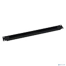 Cabeus SH-J004A-BK Кабельный органайзер горизонтальный 19" 1U, с щеточным вводом, металлический, цвет черный (RAL 9004)
